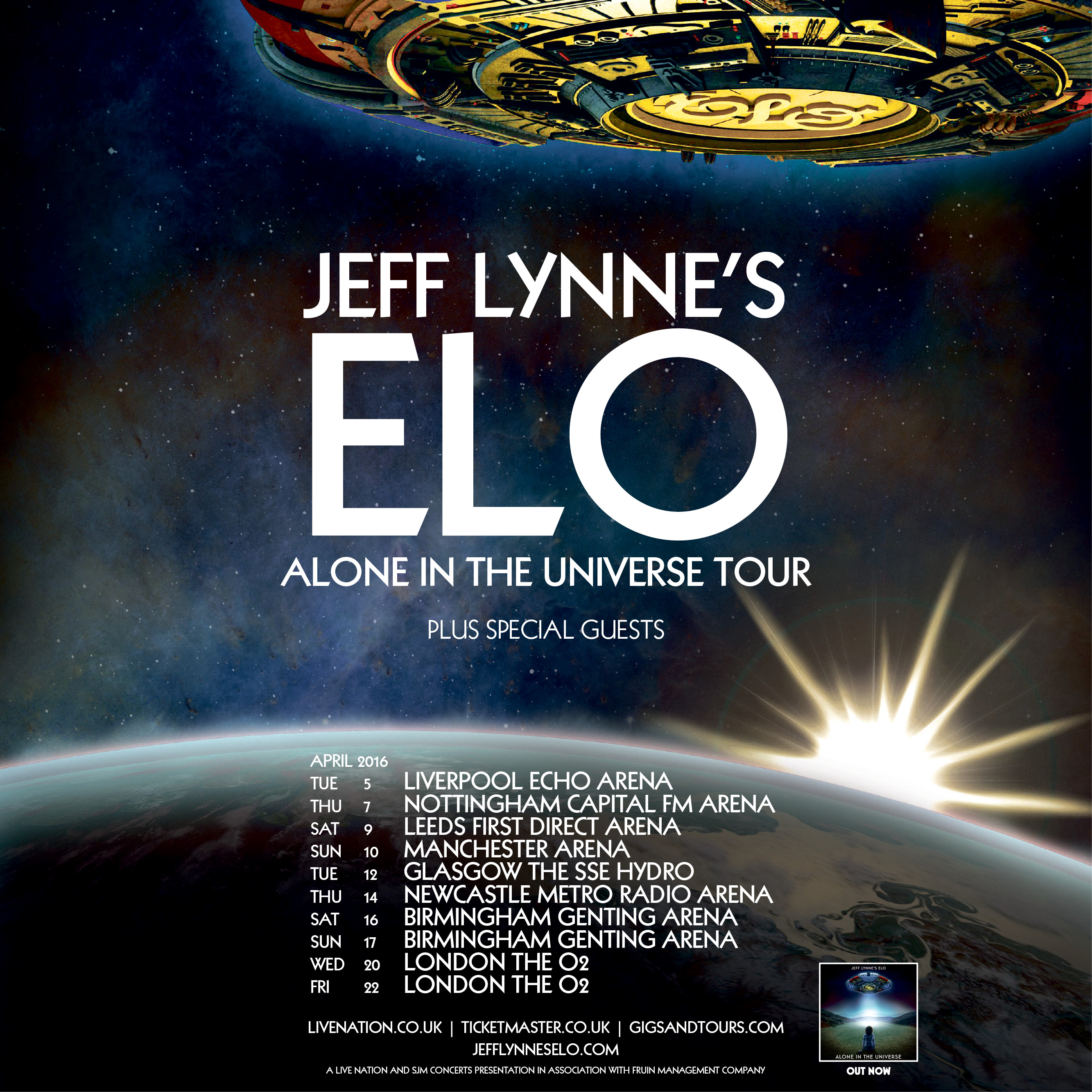 It's official, Jeff Lynne’s ELO to tour in April 2016!