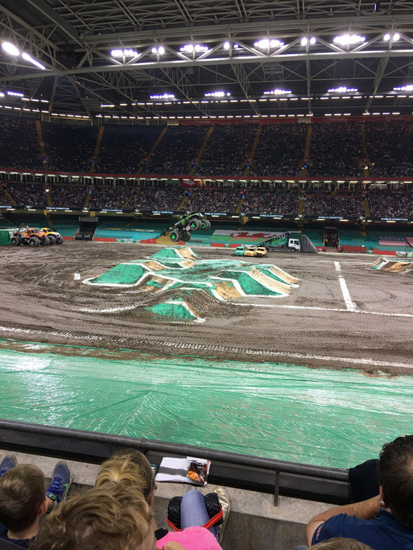 Our minimaster views the action at Monster Jam